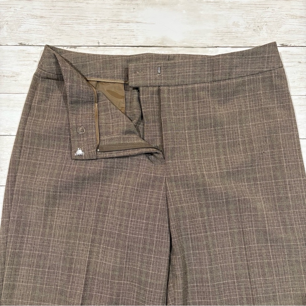 Rafaella 12 Petite Brown Plaid 2 Piece Blazer & Pant Suit - Picture 11 of 13